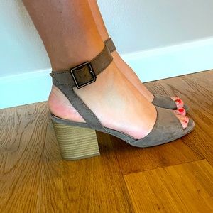 Suede Block Heels
